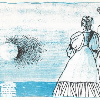 Anna Krisztina  és a tragikus sorsú Kiss Ernő  - Illusztráció az "Ezüsthíd Füreden" című történetből