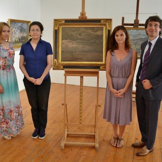 Balatont ábrázoló festményt ajándékoztak a Balatoni Múzeumnak