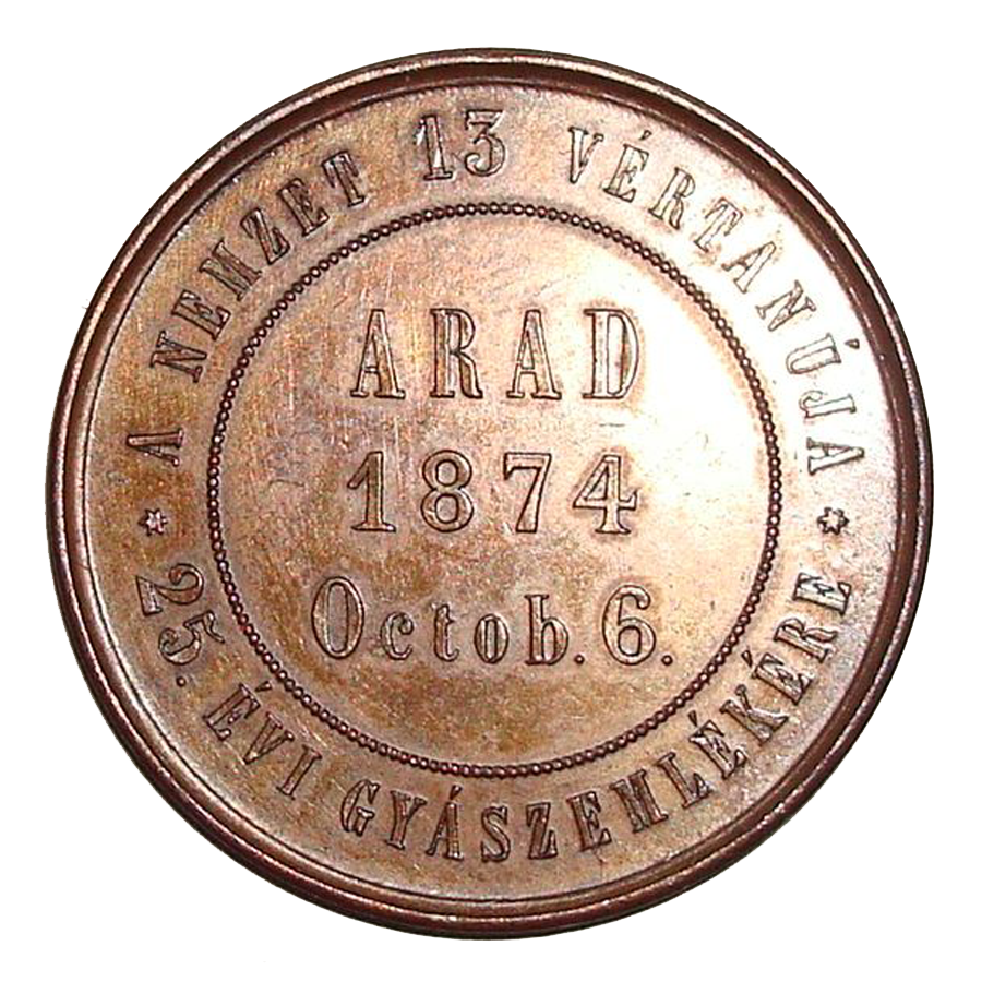 Aradi emlékérem 1874-ből